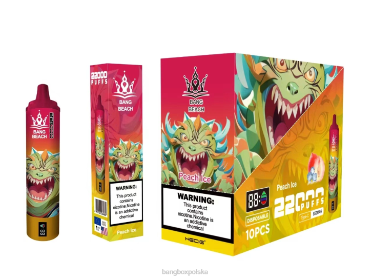 Bang Box Vape Price - Bang Beach Inteligentny ekran o wydajności 22 000 zaciągnięć 4X6J16 lód brzoskwiniowy