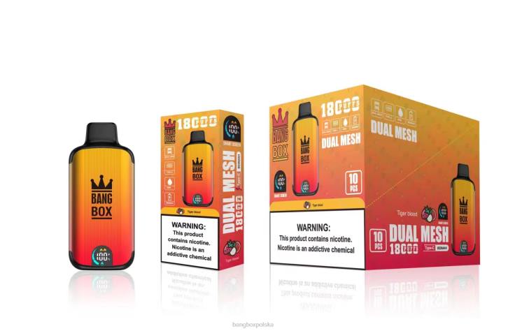 Bang Box 18000 - Bang Box 18 000 zaciągnięć 4X6J94 krew tygrysa