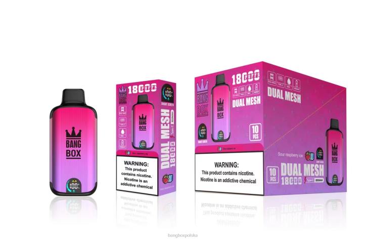 Bang Box 18000 - Bang Box 18 000 zaciągnięć 4X6J98 kwaśny lód malinowy