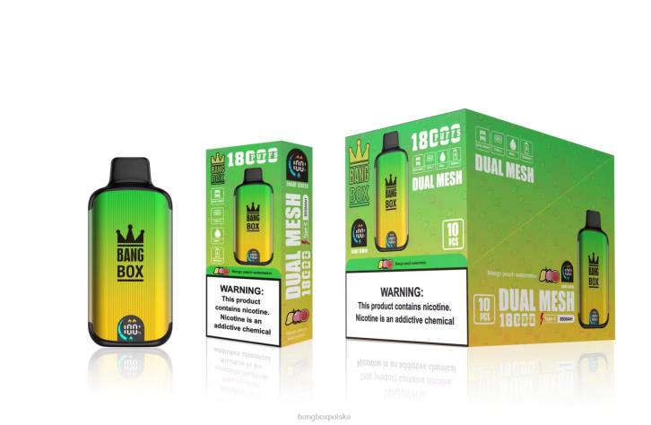 Bang Box 18000 Cena - Bang Box 18 000 zaciągnięć 4X6J89 arbuz mango brzoskwinia