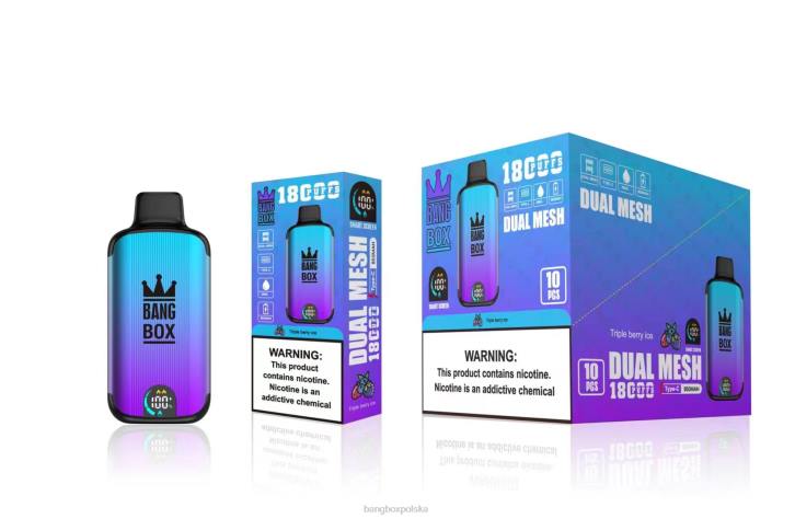 Bang Box 18000 Cena - Bang Box 18 000 zaciągnięć 4X6J95 potrójny lód jagodowy
