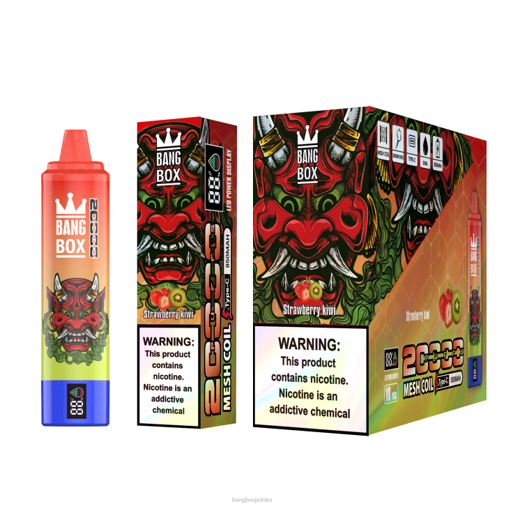 Bang Box Price - Bang Box Inteligentny ekran o pojemności 20 000 zaciągnięć 4X6J51 kiwi truskawkowe