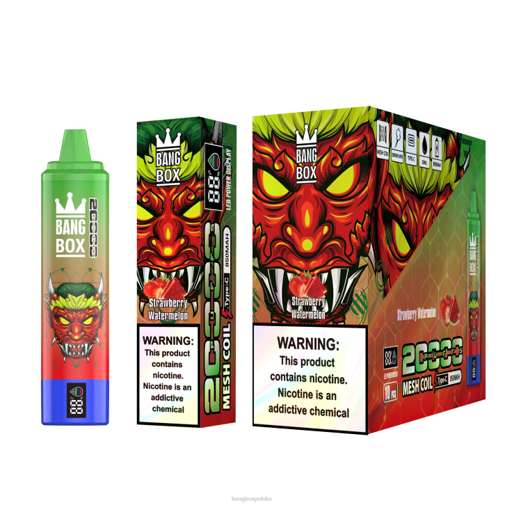 Bang Box Vape Price - Bang Box Inteligentny ekran o pojemności 20 000 zaciągnięć 4X6J52 arbuz truskawkowy
