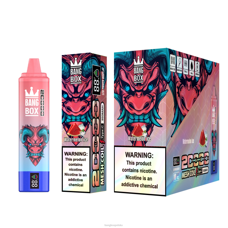 Bang Box Vape Price - Bang Box Inteligentny ekran o pojemności 20 000 zaciągnięć 4X6J56 lód arbuzowy