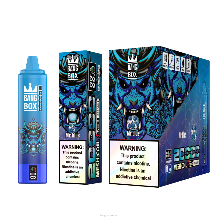 Bang Box Vape Price - Bang Box Inteligentny ekran o pojemności 20 000 zaciągnięć 4X6J60 pan niebieski