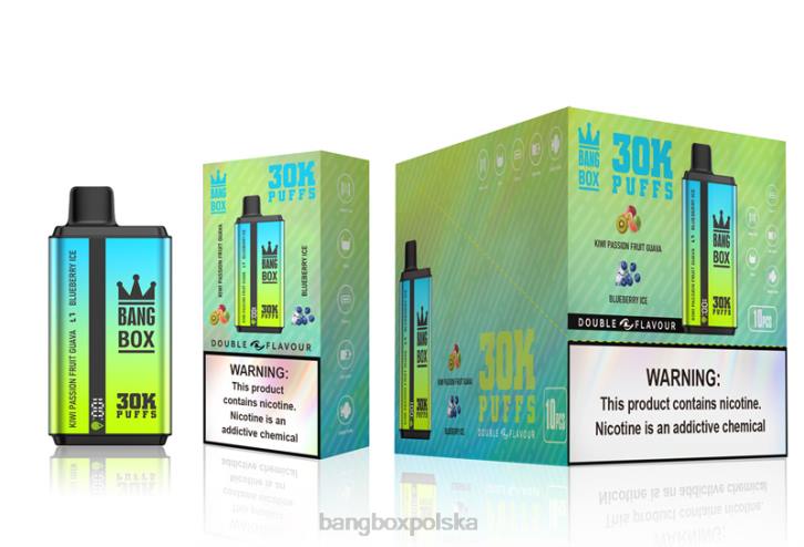 Bang Box Cena - Bang Box 30000 puszek o podwójnych smakach 4X6J65 Kiwi, marakuja, gujawa i lód jagodowy