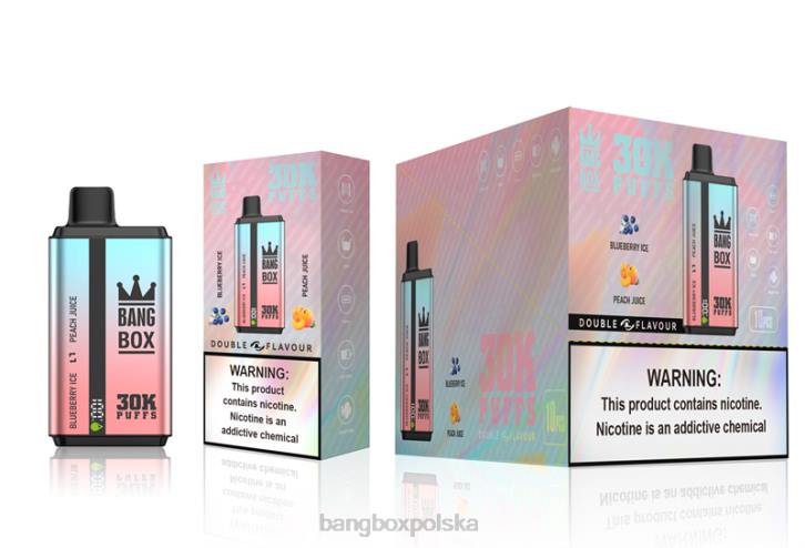 Bang Box Price - Bang Box 30000 puszek o podwójnych smakach 4X6J63 lód jagodowy i sok brzoskwiniowy