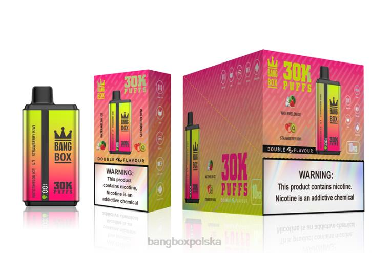 Bang Box Vape Cena - Bang Box 30000 puszek o podwójnych smakach 4X6J62 lód arbuzowy i kiwi truskawkowe