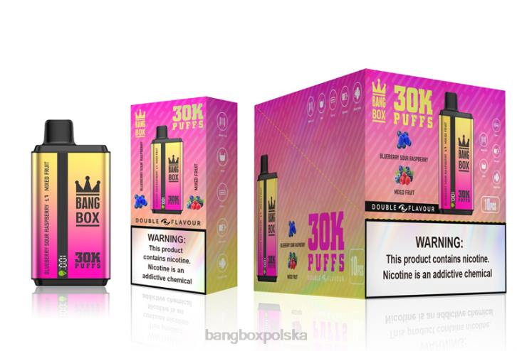 Bang Box Vape Cena - Bang Box 30000 puszek o podwójnych smakach 4X6J66 borówka, kwaśna malina i mieszanka owoców