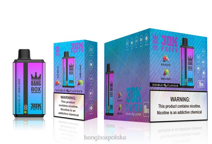 Bang Box Vape Price - Bang Box 30000 puszek o podwójnych smakach 4X6J72 niebieski razz lód i podwójne winogrono