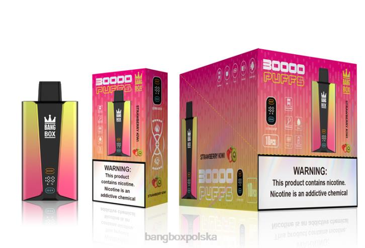 Bang Box Vape Cena - Bang Box Inteligentny ekran o pojemności 30 000 zaciągnięć 4X6J74 kiwi truskawkowe