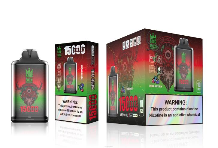 Bang Box Vape Price - Bang Box s1-15000 zaciągnięć 4X6J104 potrójny lód jagodowy